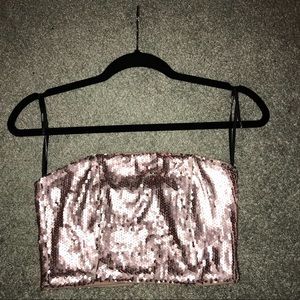 sequins tube top
